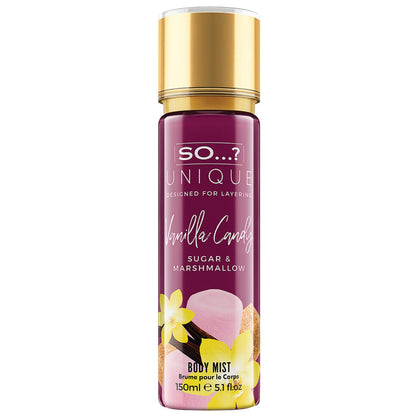 So...? Unique Vanilla Candy Body Mist - Delightful Perfume for Women - Sweet, Fruity Vanilla Perfume with Peach and Rose - Gifts for Women - 5.1 oz