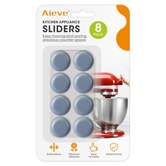 Aieve Appliance Sliders, 8 Pcs Small Appliance Slider for Countertop, Self Adhesive Home Finds Caster Wheels Rollers, Kitchen Must Have Gadgets for Stand Mixers, Coffee Makers, Air Fryers