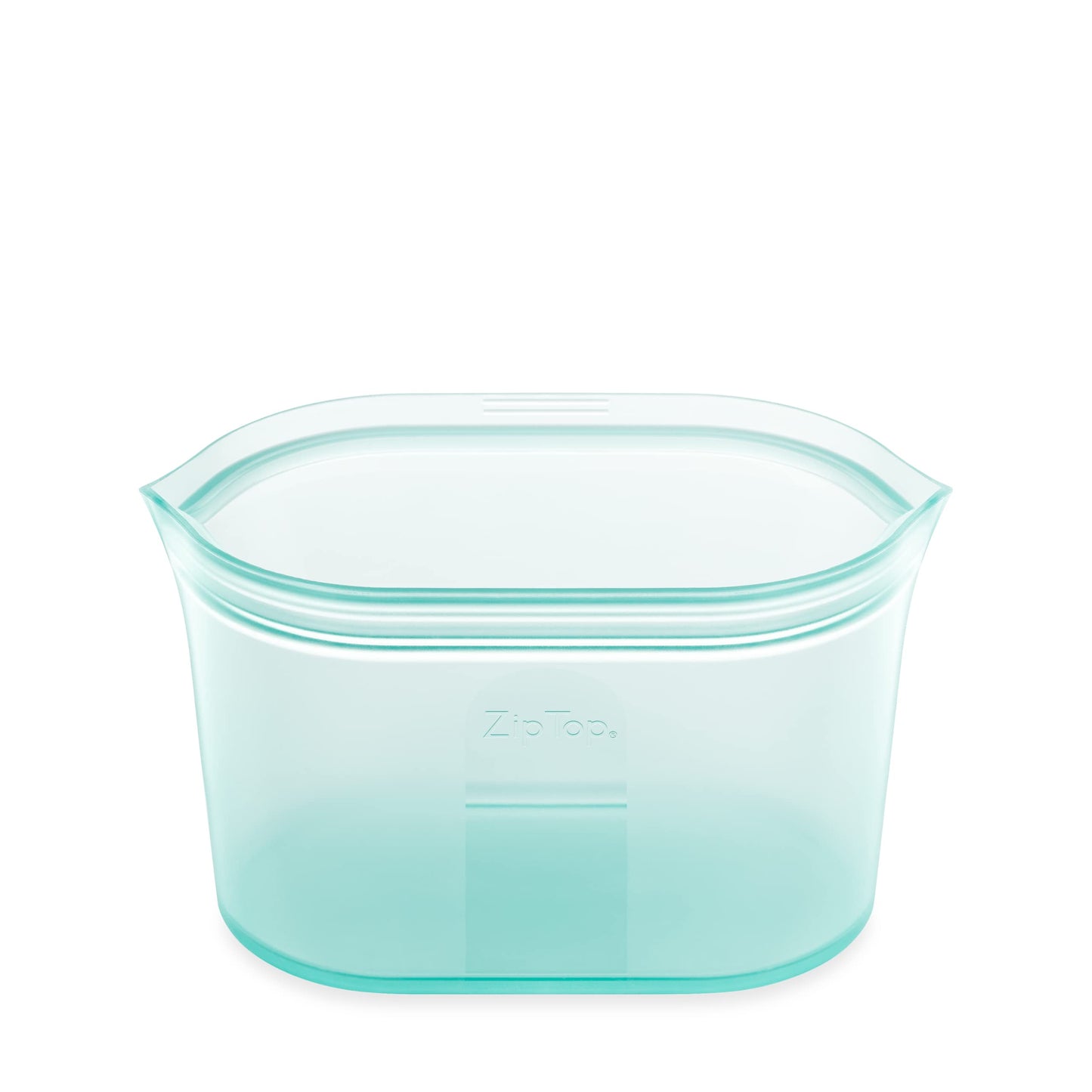 Zip Top Reusable Food Storage Bags | Medium Dish [Frost] | Silicone Meal Prep Container | Microwave, Dishwasher and Freezer Safe | Made in the USA