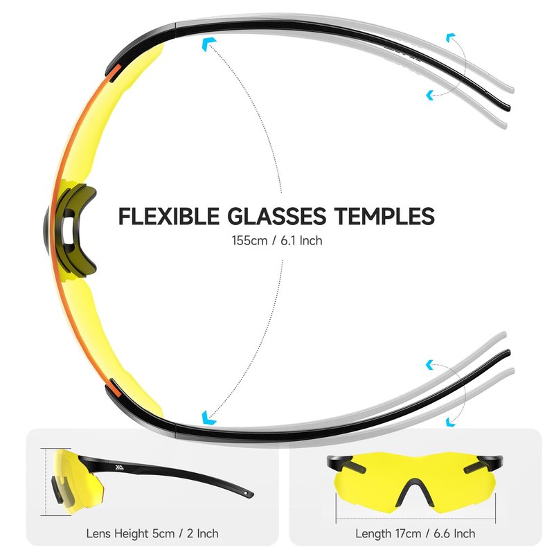 xaegistac Safety Glasses-Anti Fog Shooting Glasses, Wide field of View, Soft Nose Pad for Shooting, Hunting, Airsoft Outdoors