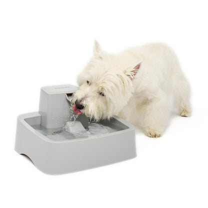 PetSafe Oasys 1 Gallon (128 Ounce) Medium Pet Fountain - Cat or Medium Breed Dog Water Fountain - Dishwasher Safe Filtered Water Dispenser with Flow Control - Filters Included - Easy to Clean