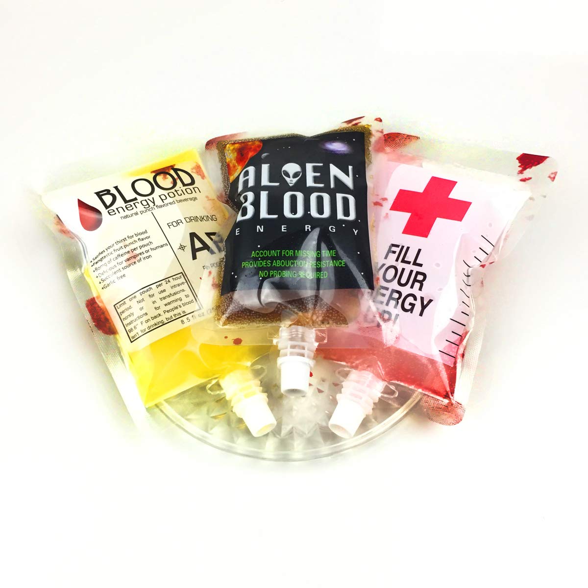 QINGQIU 20 Pack Halloween Blood Bags Cups Containers for Drink Halloween Party Favors Costumes Props Party Supplies