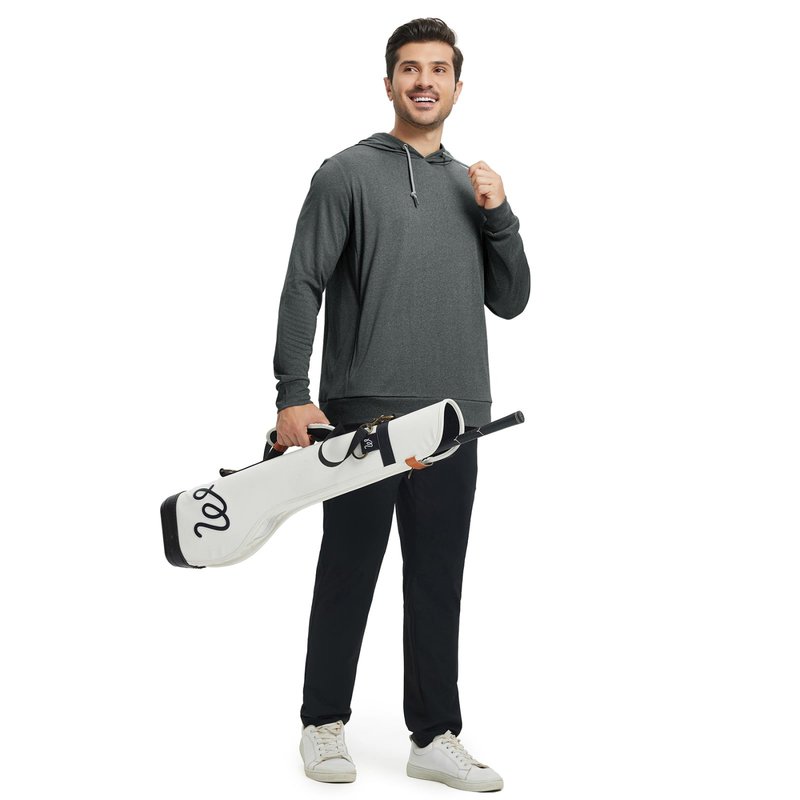 M MAELREG Hooded Sweatshirts for Men Breathable Lightweight Performance Heather Golf Pullover Hoodies With Pockets