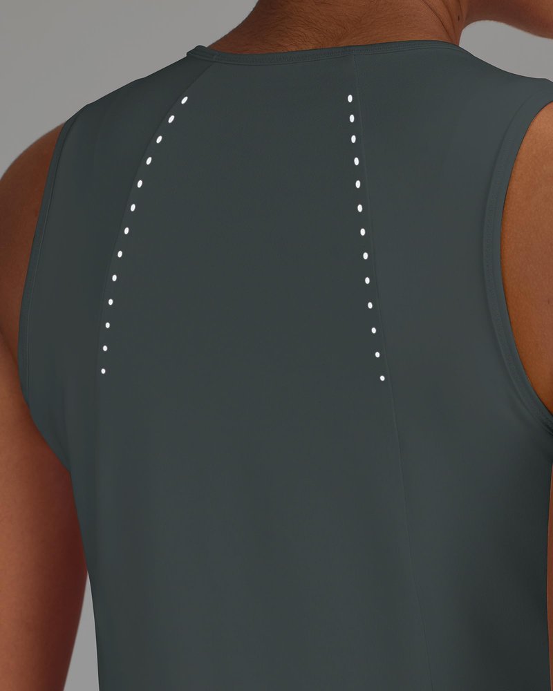 G4Free High Neck Tanks Workout Athletic Tops Loose Sleeveless Summer Running Shirt Gym Shirts((Gray,L)
