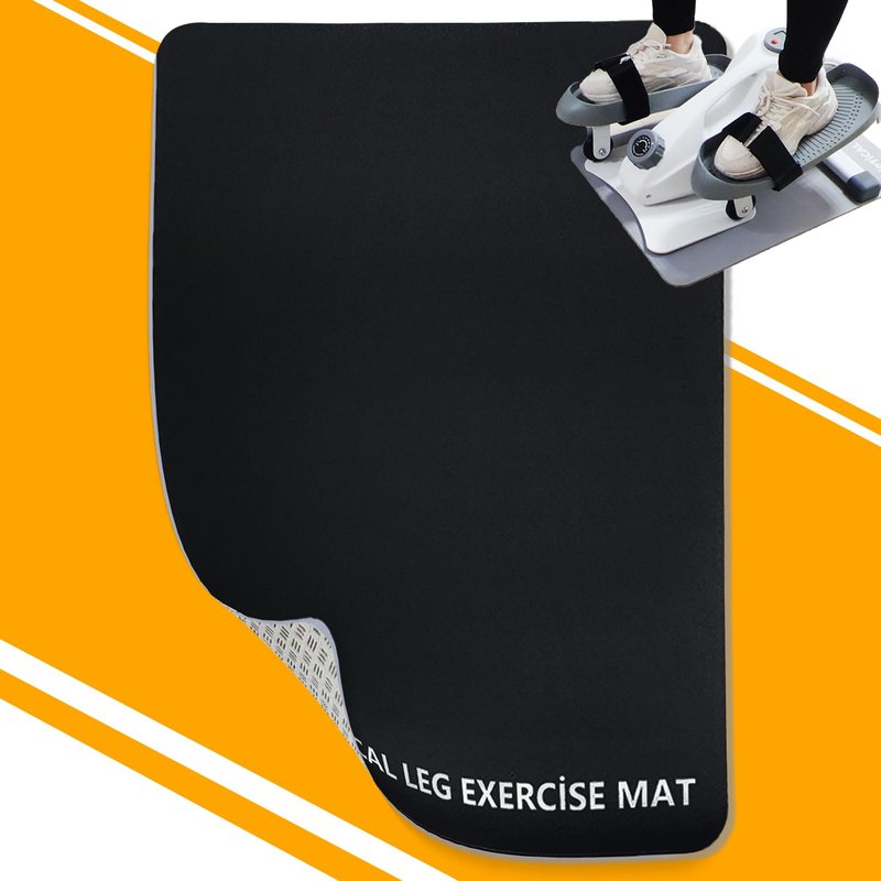 Non-Slip Workout Mat for Under Desk Ellipticals, Ellipse Leg Exerciser Machine Mat, Suitable for Electric Seated Foot Pedal Exerciser, Enhanced Stability & Floor Protection