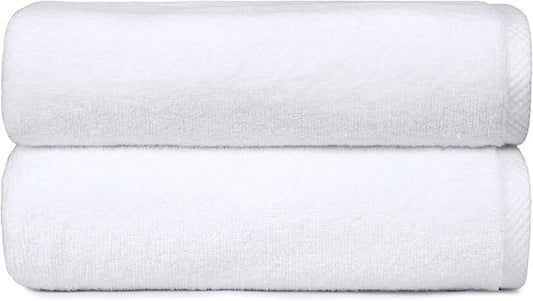 Amazon Basics Lightweight Quick-Dry Bath Towel, 100% Cotton, 2 Piece