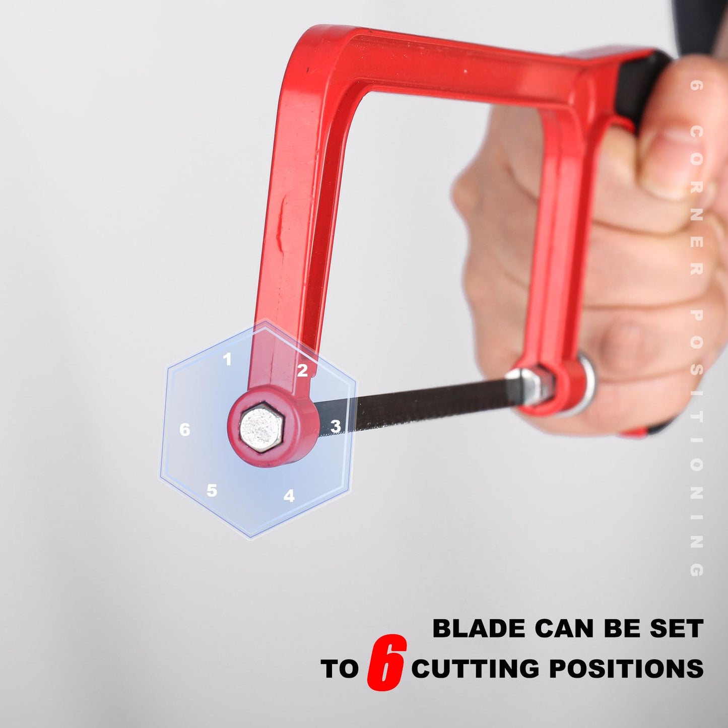 HAUTMEC Mini Hacksaw with Miter Box Set, 6" Hack Saw with Adjustable Cutting Angles & 6 Bi-Metal Blades, Compact Hand Saw for Wood, Metal, Plastic, Crafts, and DIY – HT0262