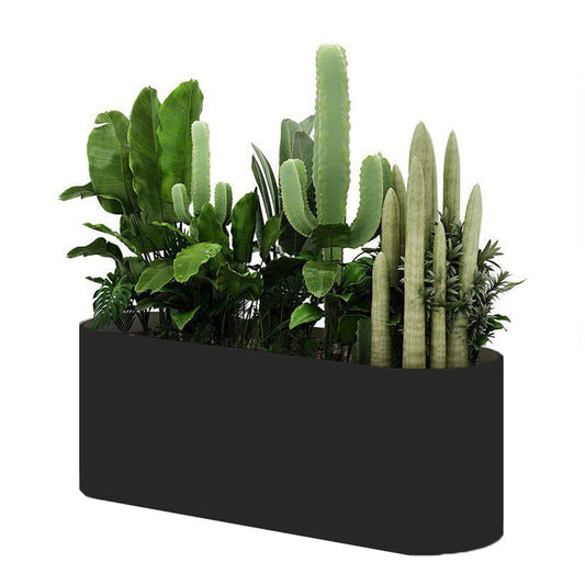 Sions Freestanding Planter Garden Beds, Outdoor Galvanized Planter Raised Garden Boxes, Raised Vegetable Gardens and Balcony Plant Tray Planting Beds,Black 80cm*30cm*50cm