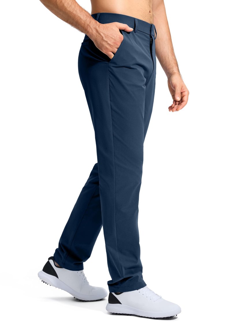 Pudolla Golf Pants for Men Stretch Dress Pants Mens Work Pants 34 Lightweight Quick Dry Casual Slacks Trousers with Pockets(Navy 32Wx34L)