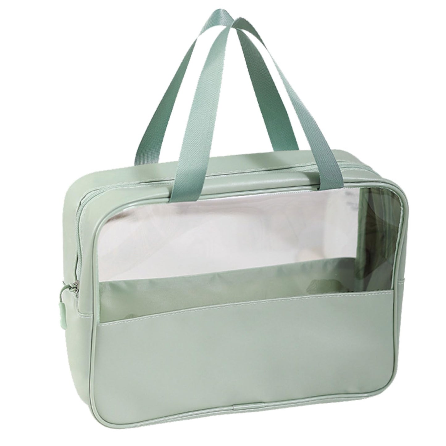 ANEMEL Travel Toiletry Bag Wash Cosmetic Make up Portable Storage Organizer Waterproof with Handle for Swimming Gym, Green