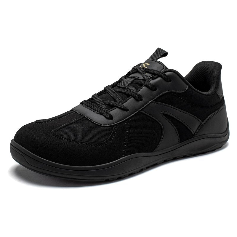 HOBIBEAR Wide Barefoot Shoes Women Hands Free Lace Up Retro Casual Classic Fashion Sneakers Minimalist Zero Drop Shoes All Black