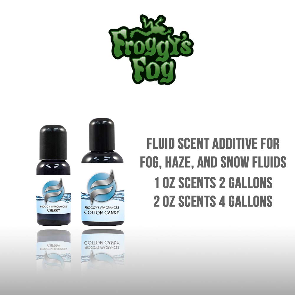 Froggy's Fog 1 oz. Haunted House Fog Machine Scent, Fluid Additive for Fog, Haze, Snow & Bubble Juice Scents up to 2 Gallons of Fog Juice