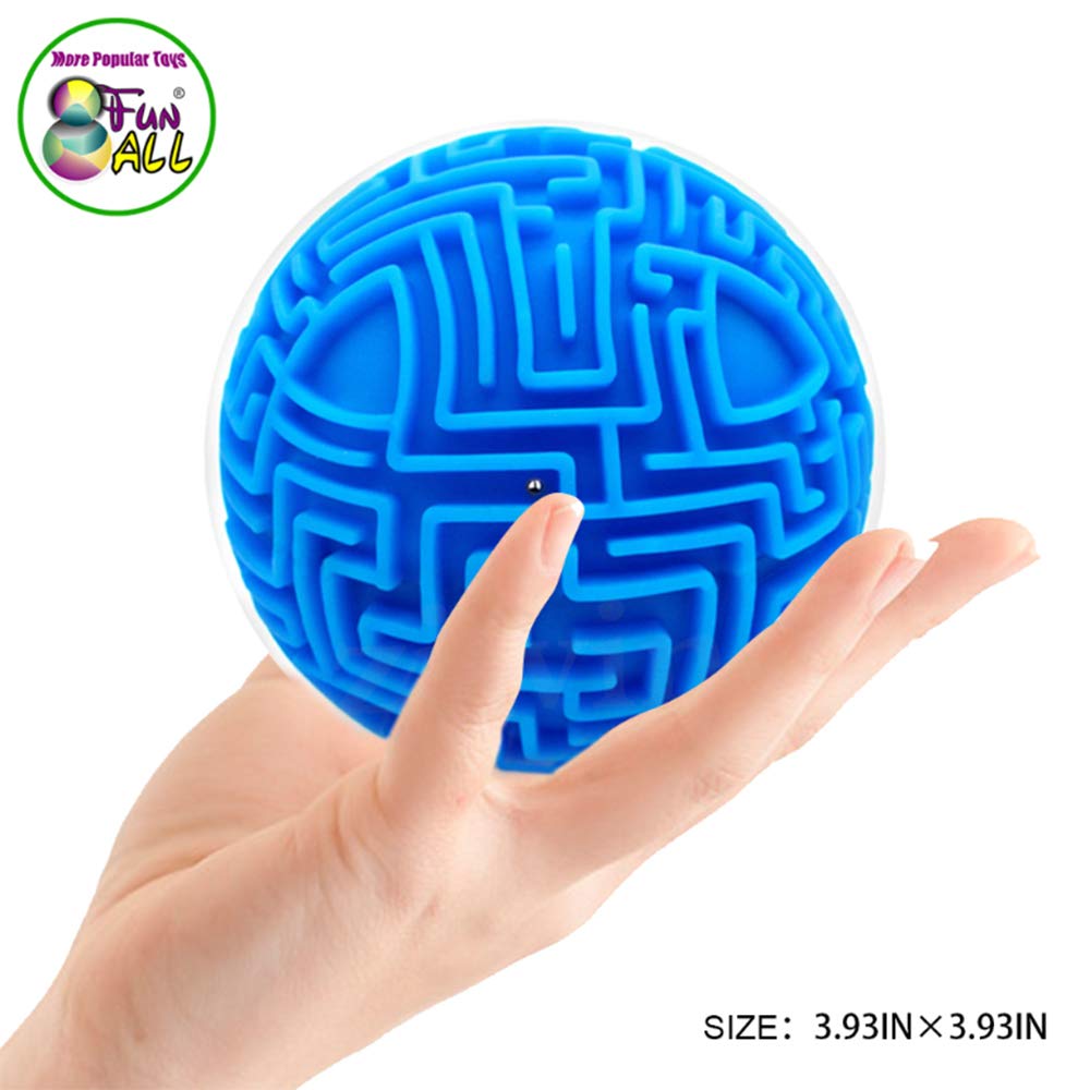 3D Puzzle Maze Ball Games, Memory Game Brain Teasers Mind Gravity Maze for Kids Teens and Adults, Fun Travel Toys for Boys Girls Gifts Stocking Fillers for Teenage (Blue)