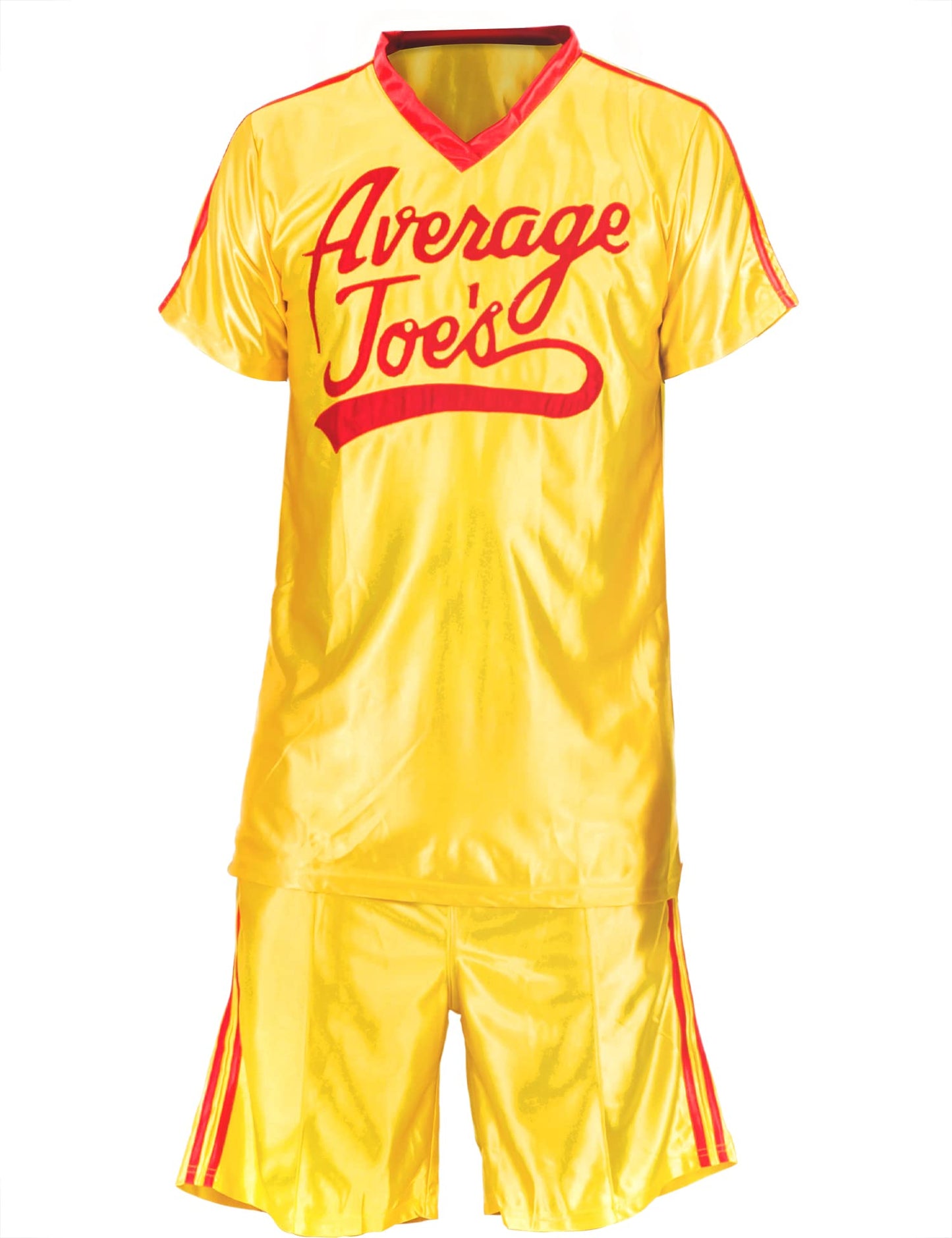 Dodgeball Average Joe's Adult Yellow Jersey Halloween Costume Set Cosplay - Officially Licensed