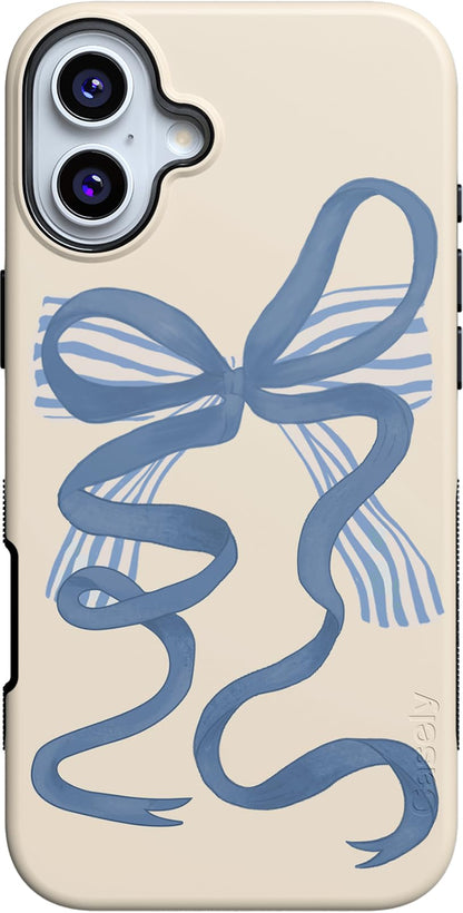 Casely iPhone 16 Case | Nantucket Cottage | Blue Hydrangea | Compatible with MagSafe | Bold Protective Design