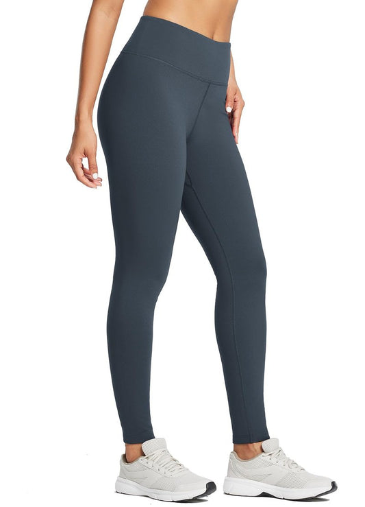 baleaf Fleece Lined Leggings for Women Water Resistant Thermal Hiking Pants Running Gear Skiing Tights Cold Weather Dark Grey M