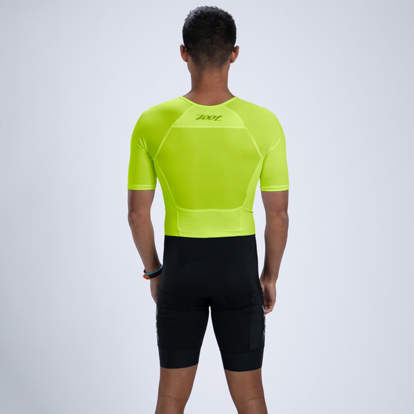 Zoot Men’s Core Tri Aero FZ Racesuit, Short Sleeve Moisture-Wicking Triathlon Suit, Plush Chamois & Storage for Race Day - Hyper Yellow - 2X-Large