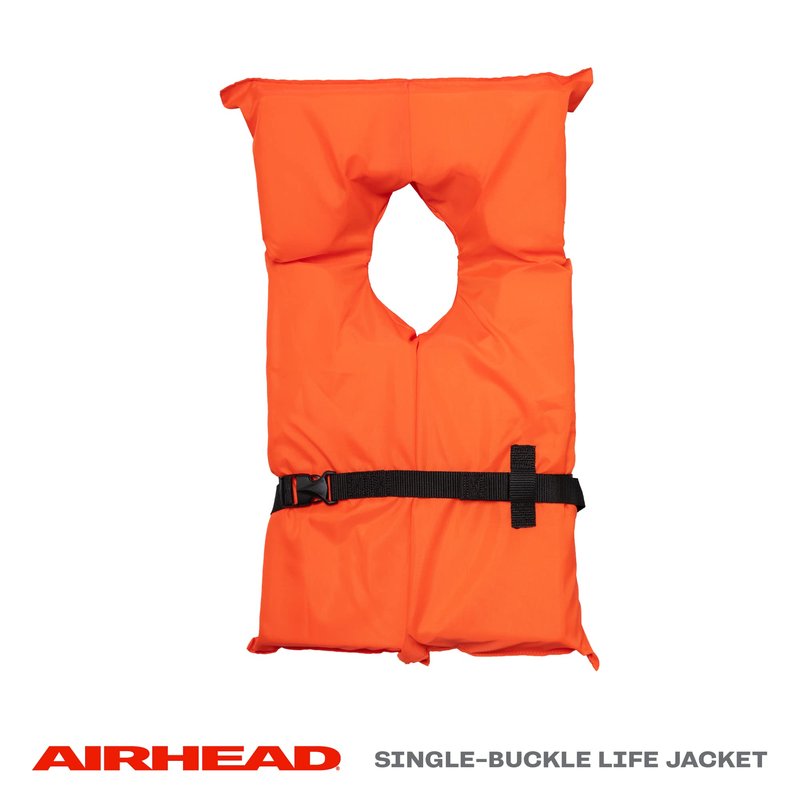 Airhead Adult Type II Life Jacket | US Coast Guard Approved | Comfortable Universal Fit, Boating Safety Compliant | Orange