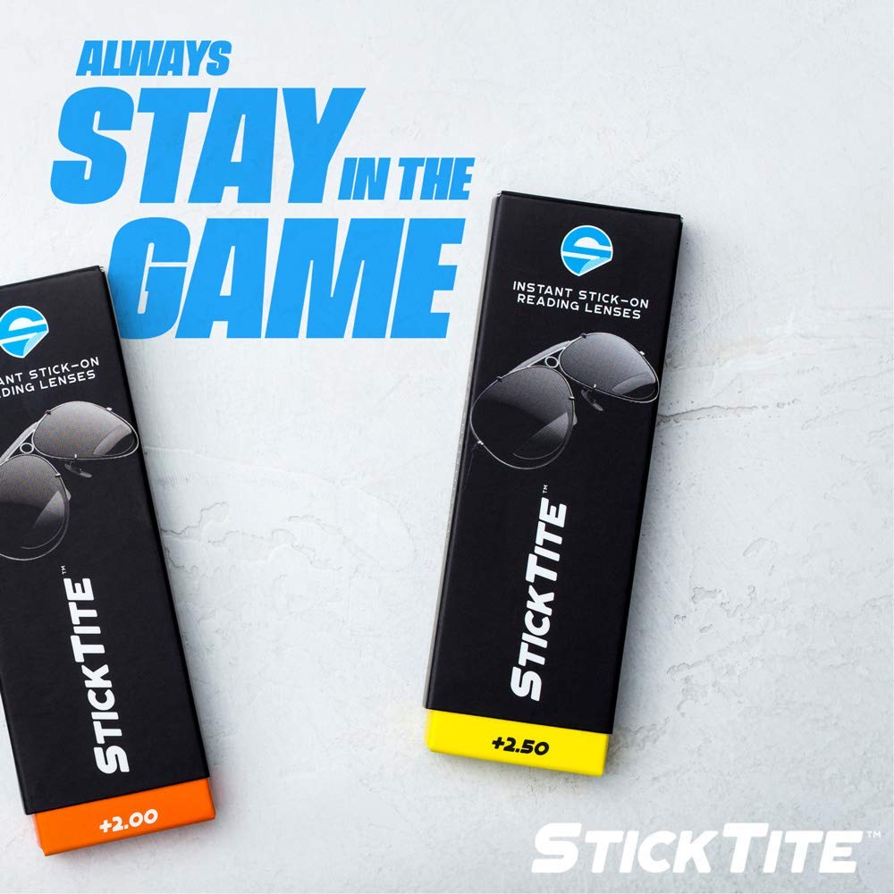 StickTite Lenses Small 28mm (Single Pack) – Stick-on bifocal lenses - Instantly convert sunglasses into magnified, bifocals. Reusable lenses (1 pair) 1.75 diopter