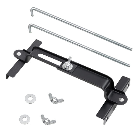 Aoerzn Premium Adjustable Battery Hold Down for Tray, Universal Adjustable Battery Crossbar with J Bolt, fit for SUV Car, Good Contact, Corrosion Resistance (11inches / 27cm bolts)