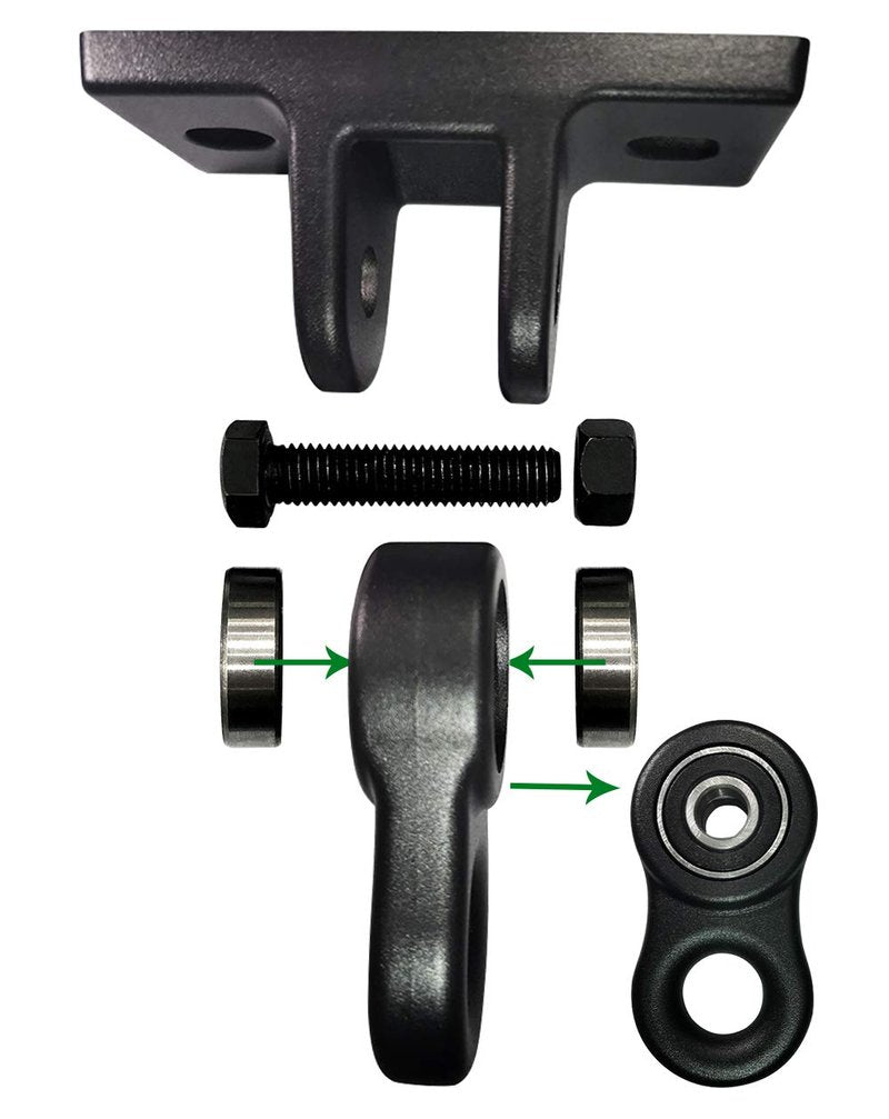 ABUSA Heavy Duty Black Swing Hangers Screws Bolts Included Over 5000 lb Capacity Playground Porch Yoga Seat Trapeze Wooden Sets Indoor Outdoor (4 Pack)