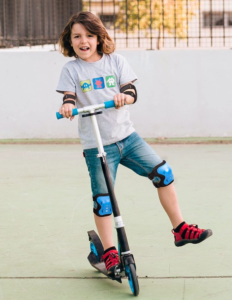 Youth/ KidsKnee Pads Elbow Pads Wrist Guards Protective Gear Set for Child Roller Skates, Cycling, Inline Skating, Scooter Skateboard, BMX Bike, Riding, and Multiple Outdoor Sports Activities