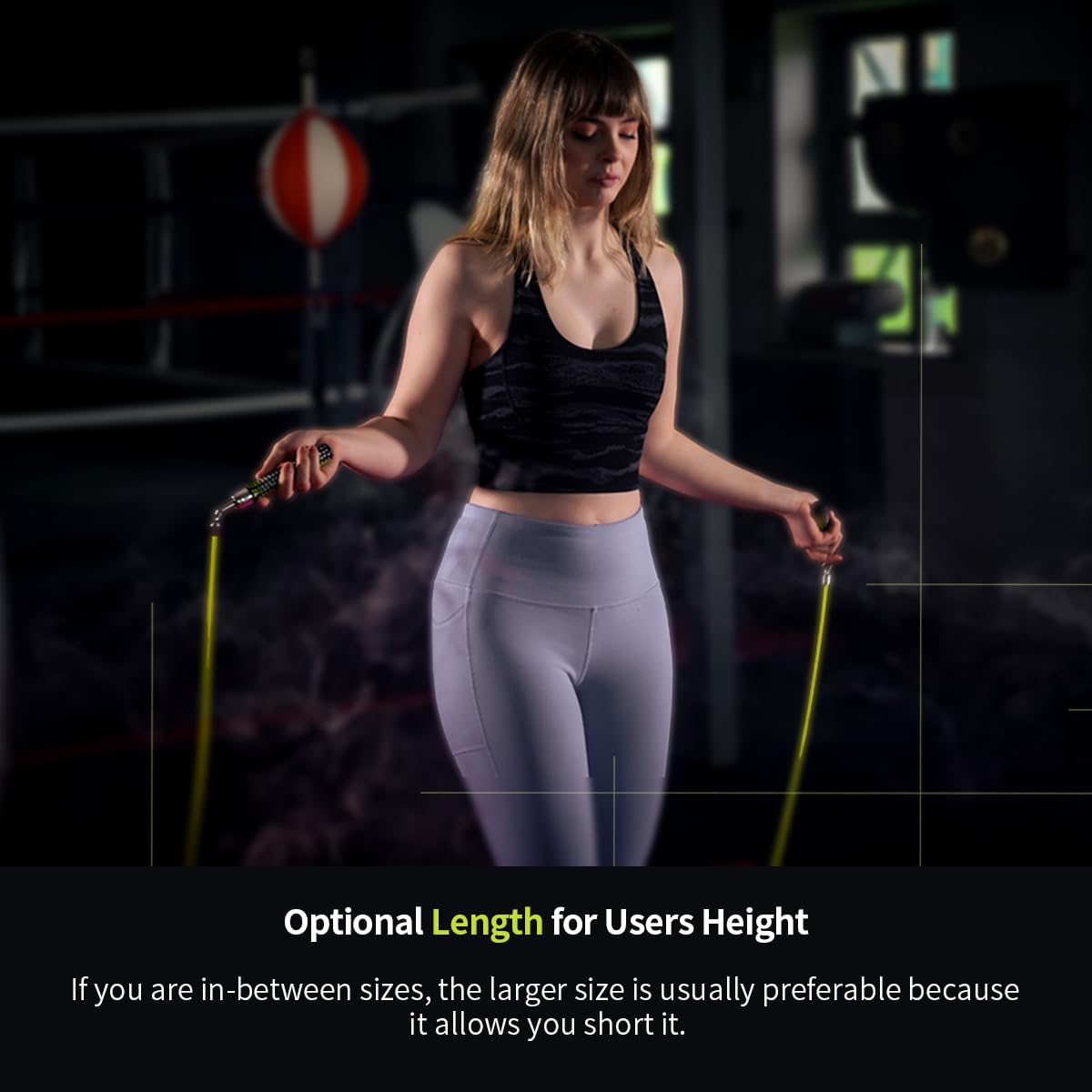 Hererope 1/4LB Weighted Jump Rope For Men Women Fitness - L Size