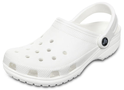 Crocs Unisex Classic Clogs Clogs, White, Size 10 UK Men/ 11 UK Women