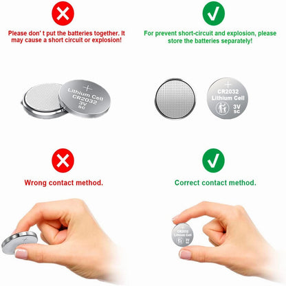 Nightkonic 50 pcs Pack - CR2032 Battery 3v Lithium Button Cell Coin 2032 Battery