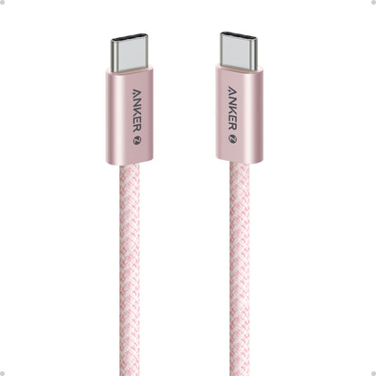 Anker Zolo USB C to USB C Cable, Braided and Dirt-Free Type-C Fast Charging Cable, Slim Connector, for iPhone 17 Series, MacBook (240W) (White, 3.3 FT)
