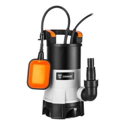 Water Pump: DEKO Submersible Water Pump 400W 8000L/H, Portable Water Sump Pump to Empty Pool, Water Drainage Pump for Clean and Dirty Water for Garden Pond, Pools, and Ditches + Float Switch