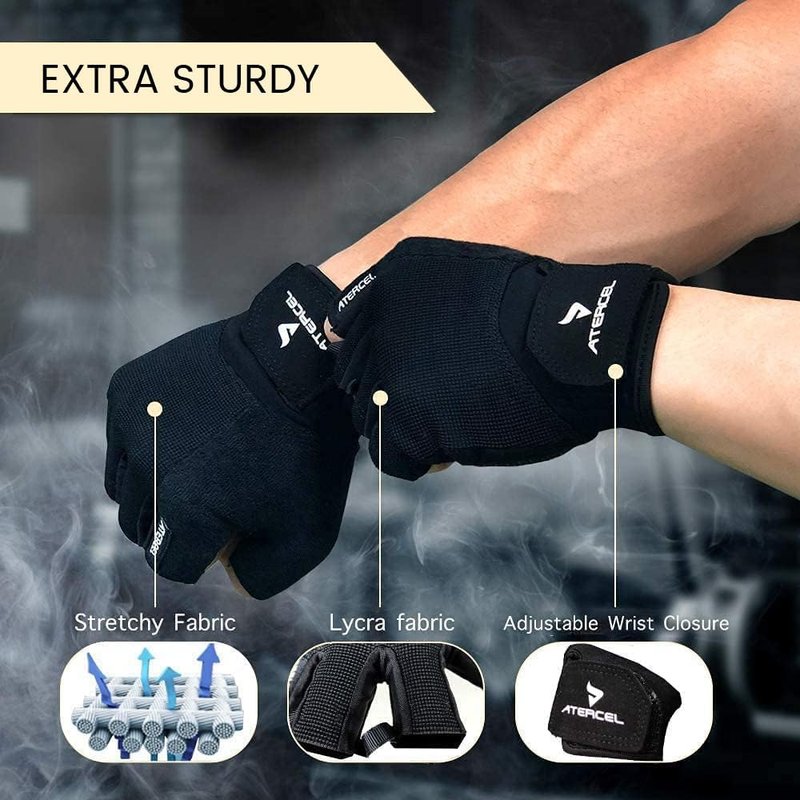 Workout Gloves for Men & Women - Breathable Exercise Gloves for Weight Lifting, Cycling & Gym Training | Snug Fit