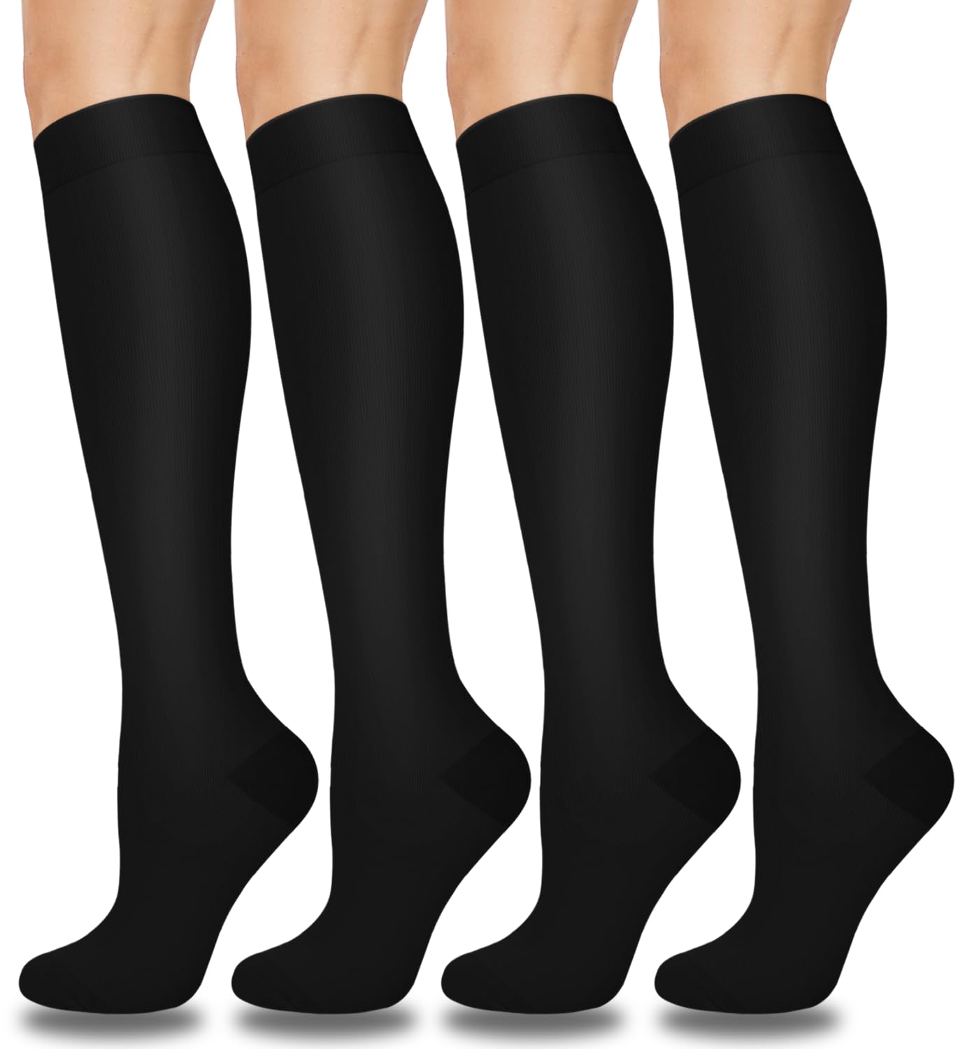 Aoliks 4 Pairs Copper Compression Socks for Women & Men 15-20 mmHg,Best Support for Nurses Running Hiking