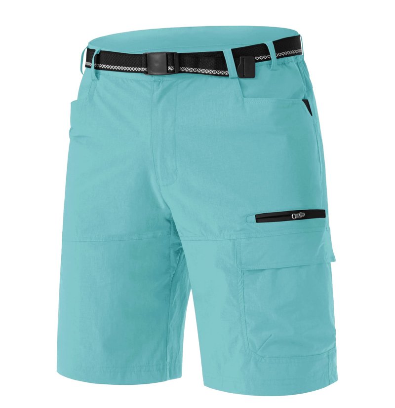 TACVASEN Mens Hiking Cargo Shorts Outdoor Casual Lightweight Quick Dry Waterproof Breathable Fishing Dress Shorts Water Blue 34
