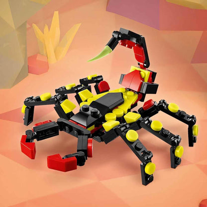 LEGO Creator 3in1 Wild Animals: Surprising Spider Toy - Transforms into a Scorpion Figure or a Snake - Building Set for Nature-Loving 7+ Year Old Boys & Girls - Creative Birthday Gift - 31159