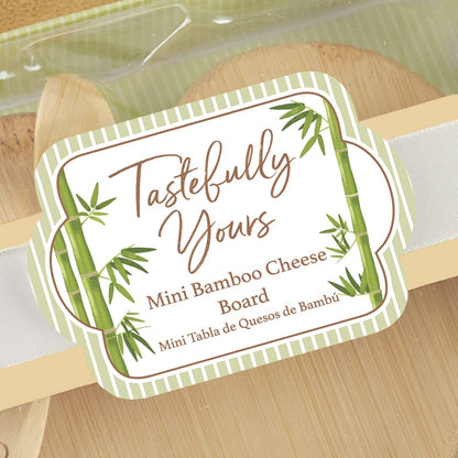 Kate Aspen Tastefully Yours Heart-Shaped Bamboo Cheese Board, Miniature Cutting Board, Sage Green/Brown, 4.5" H x 5" W, One Size