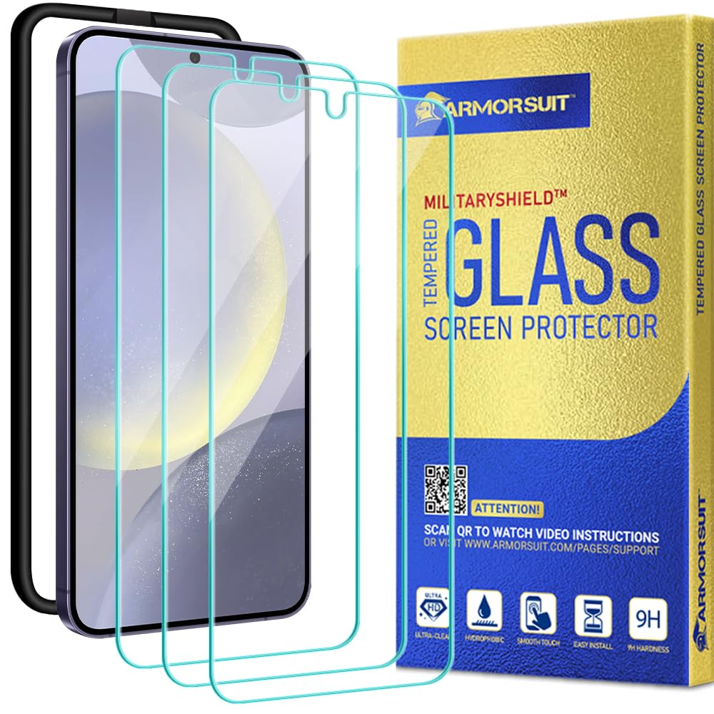 ArmorSuit 2 Pack for Samsung Galaxy S24 Ultra Screen Protector (6.8") Case Friendly MilitaryShield HD Clear Film - Made in USA