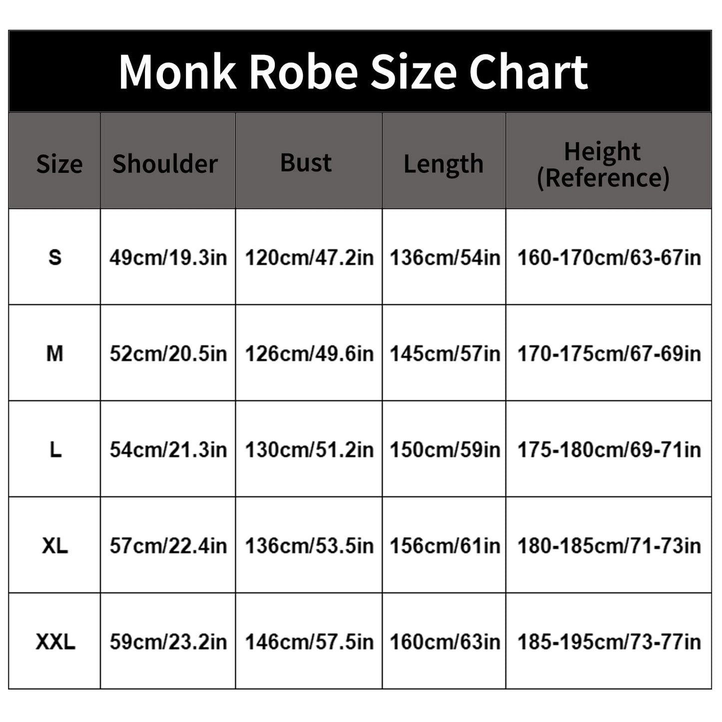 Myir JUN Monk Robe Medieval Friar Monk Priest Hooded Robe Cloak Halloween Tunic Hooded Uniform Monk Costume Cosplay Costume