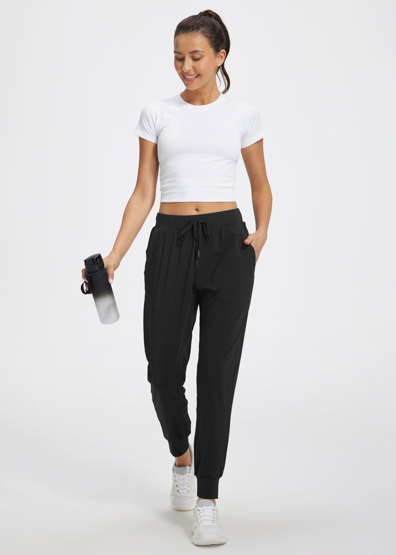 Libin Joggers for Women Petite/Regular/Tall Dance Sweatpants Athletic Workout Tapered Lounge Casual Teacher Pants for Running Yoga Cloths, Black XL