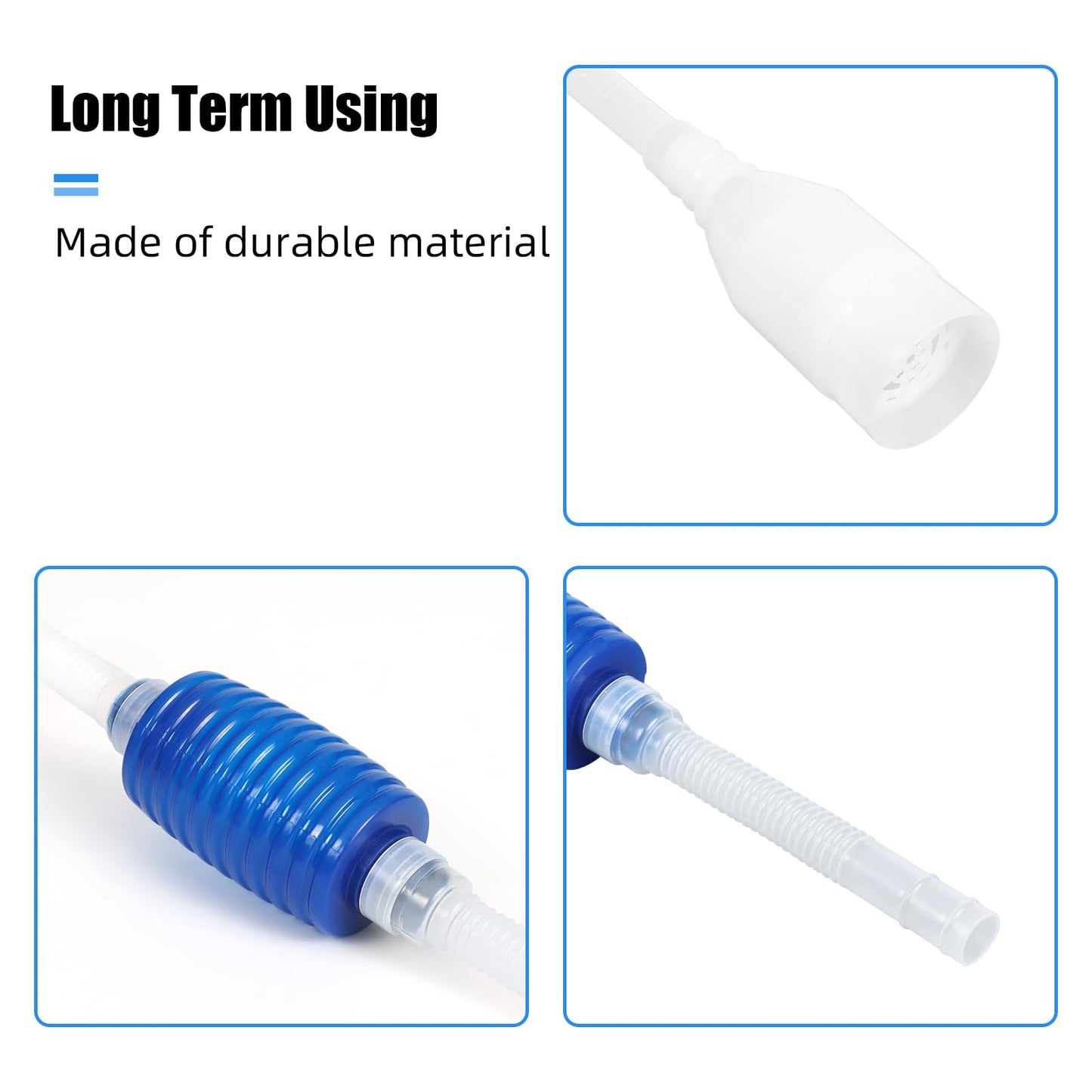 AQUANEAT Aquarium Vacuum Siphon, Fish Tank Water Changer, Gravel Cleaner, Hand Pump