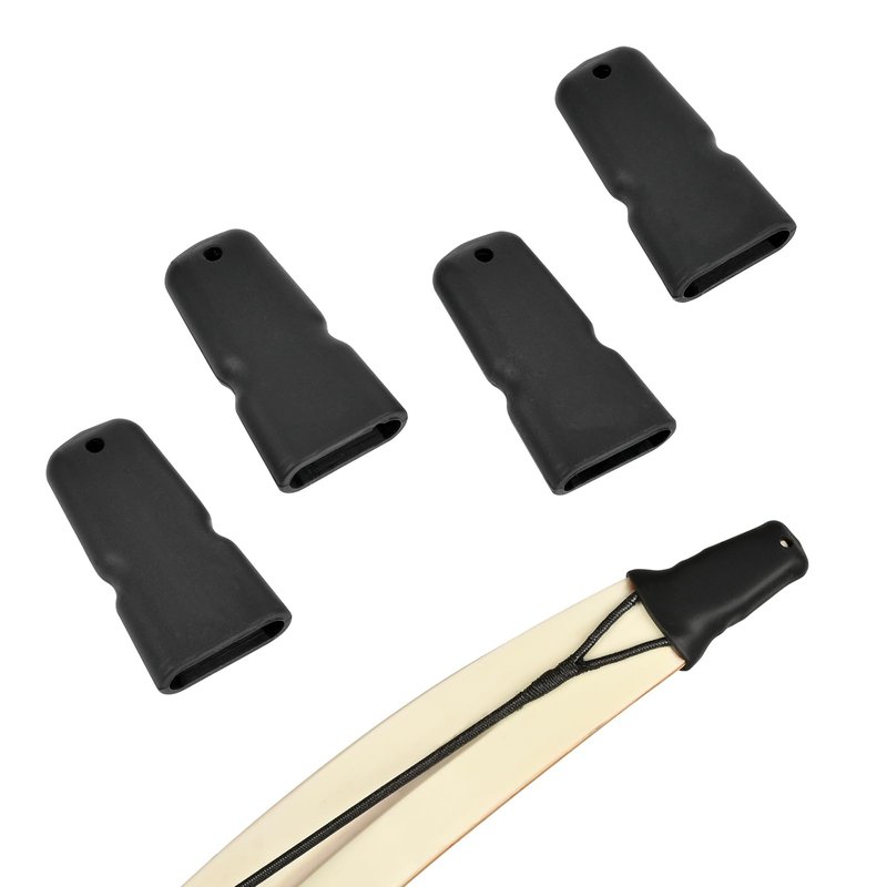 SPG 4 Pack Recurve Bow Tip Protector - Bow Limb Tip Protector Silicone Archery Bow Limb Tip Guard Protection for Recurve Longbow Outdoor Target Practice Recurve Bow Accessories