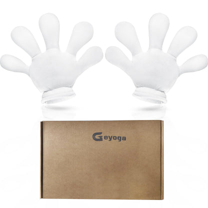 1 Pair 4 Pairs White Jumbo Cartoon Hands White Fingers Jumbo Cartoon Hands Halloween Costume Gloves Halloween Costume Accessory for Role Playing Party Small