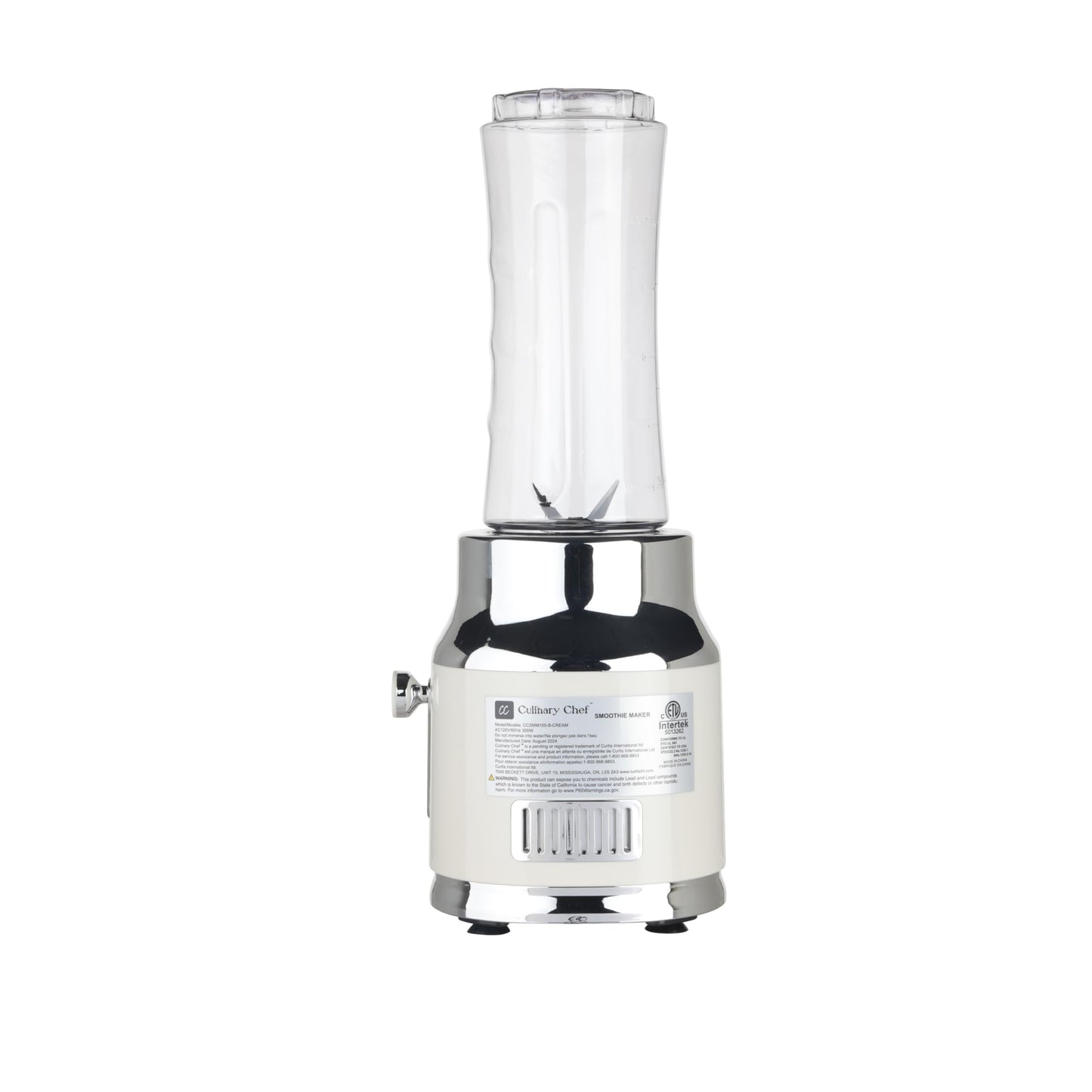 CULINARY CHEF Retro Smoothie Maker Personal Blender with Mason Jar, Perfect for Shakes and Smoothies, Countertop, Dishwasher Safe, BPA-Free, High Power 300W, Black