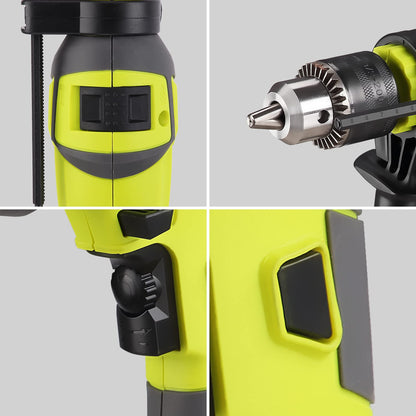 Hammer Drill, 710W Electic Corded Impact Drill, 13mm Metal Chuck, 0-3300RPM, Powerful Variable Speed Drill for Drilling in Steel…