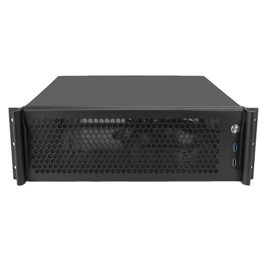 IPCHASSIS 3U mini-itx Rackmount NAS Chassis |19-Inch Industrial Computer Case | Server case |12*trayless 3.5+Fixed 1 * 3.5 or 2.5, SFX PSU