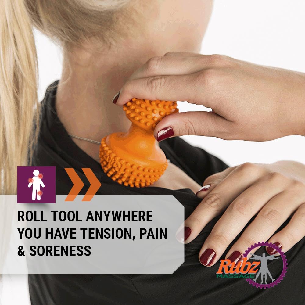 Due North Foot Rubz Hand & Back Massage Ball - Relieve Pain from Plantar Fasciitis, Tight Muscles & Sore Feet - Massage Tool