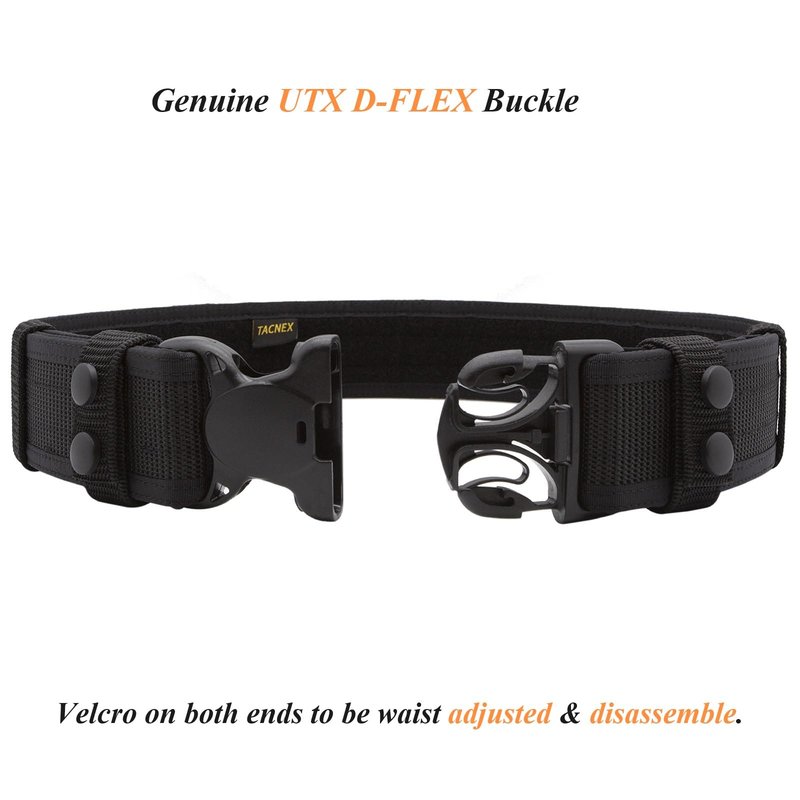 TACNEX Duty Belt 2" Police Law Enforcement Officer Security Nylon Utility Belt with Loop Liner 2 Keepers L