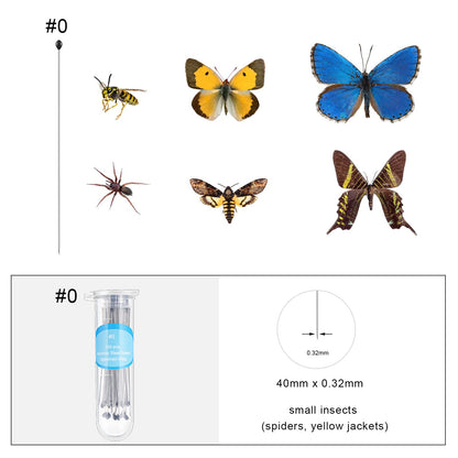 Insect Display Case Box Collection Box with Clear Top, EVA Foam Pinning Board and 100 Pieces Pins Insect Shadow Box Kit Entomology Supplies for Collecting Butterfly Specimen(Carbonized Black)