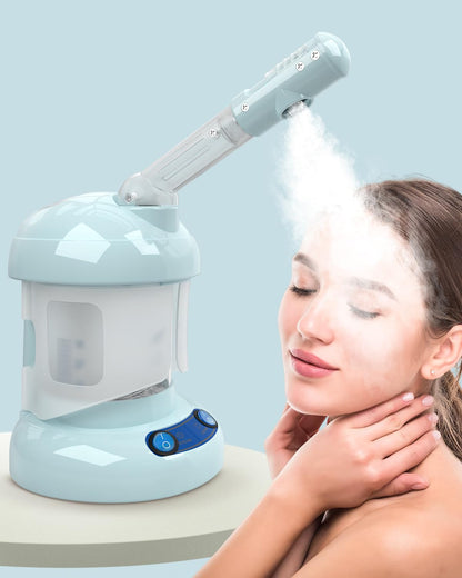 Kingsteam Facial Steamer - Ozone Steamer with Extendable Arm - Professional Nano Ionic Facial Steamer for Deep Cleaning - Portable for Personal Care Use at Home or Salon