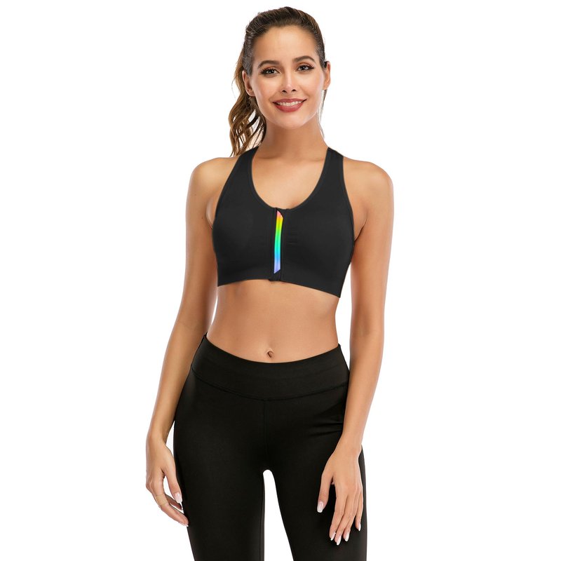 YEYELE Medium Support and Removable Pad Tank Top Racerback Sports Bras for Women Black/White/Beige